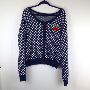 Disney Her Universe Minnie Mouse Cherry Polka Dot Sweater Plus Size 3X NWOT